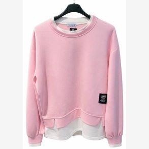 Sweatshirt m. t-shirt kanter Rosa Onesize 65%viscose, 30%polyester, 5%elestane