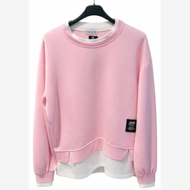 Sweatshirt m. t-shirt kanter Rosa Onesize 65%viscose, 30%polyester, 5%elestane