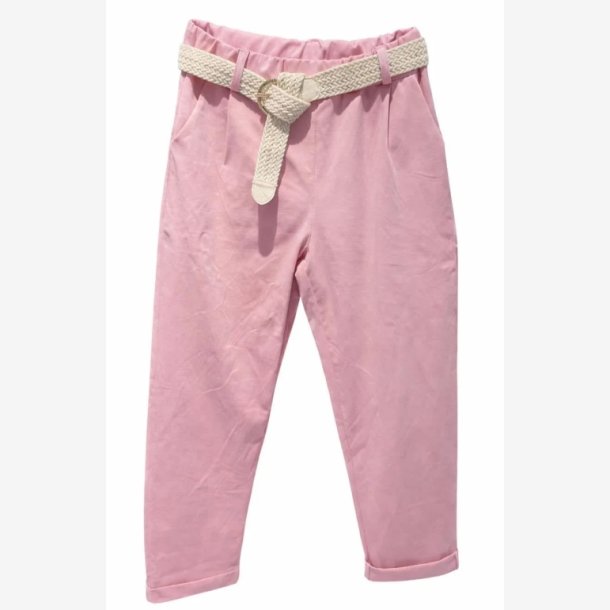 Buks m. hvidt b�lte Rosa Onesize Viskose/Nylon/Elastan