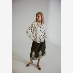 Agenda - KAILAAG skjorte, Off white combi, 100% viscose