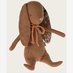 Maileg - Kanin m. sl�jfe og magnet i h�nderne Brun H:21cm. Bomuld