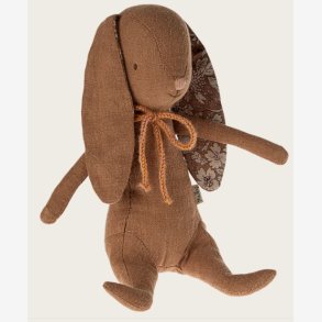 Maileg - Kanin m. sl�jfe og magnet i h�nderne Brun H:21cm. Bomuld