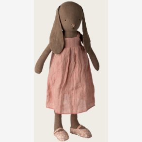 Maileg - Kanin Brun m. sko og kjole H:52cm. Linned