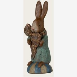 Maileg - P�skeharen Nr. 15 M�rkebrun Figur i Polyresin 11x4,5x4,5cm.