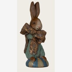 Maileg - P�skeharen Nr. 15 M�rkebrun Figur i Polyresin 11x4,5x4,5cm.