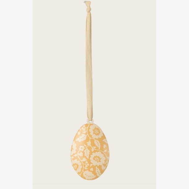 Maileg - P�skeoph�ng Gul P�ske�g m. blomster Metal 6x4cm.