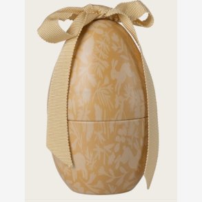 Maileg - P�ske�g m. sl�jfe og p�skeprint Cremegul Metal 11x7x7cm.