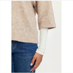 Soft Rebels - SRAllison SS Strik - RWS - Beige meleret