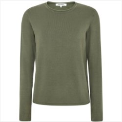 Soft Rebels - SRMarla O-Neck Rullekant Strik - Olivengr�n