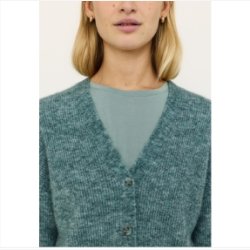 Soft Rebels - SRAlliy Cardigan Strik RWS - Petroleumsgr�n