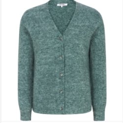 Soft Rebels - SRAlliy Cardigan Strik RWS - Petroleumsgr�n