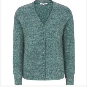 Soft Rebels - SRAlliy Cardigan Strik RWS - Petroleumsgr�n