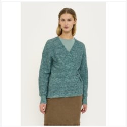 Soft Rebels - SRAlliy Cardigan Strik RWS - Petroleumsgr�n