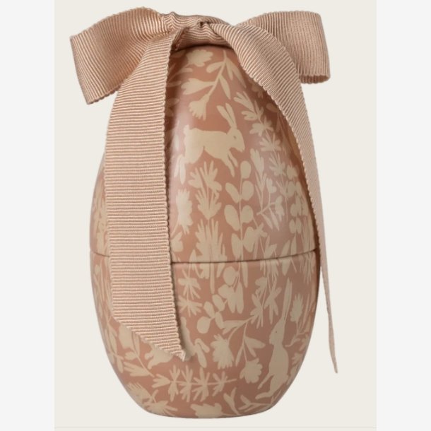 Maileg - P�ske�g m. sl�jfe og p�skeprint Rose Metal 11x7x7cm.