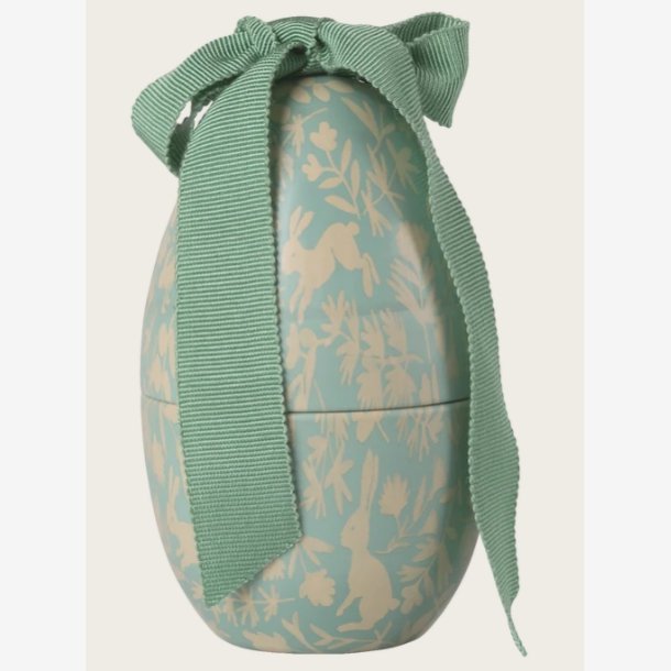 Maileg - P�ske�g m. sl�jfe og p�skeprint St�vet Mynte Metal 11x7x7cm.