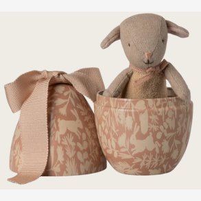 Maileg - P�ske�g m. lam bamse Rose Metal/Bomuld/Linned 11x7x7cm.