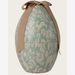 Maileg - P�ske�g m. sl�jfe og p�skeprint St�vet Bl� Metal 18x12x12cm.