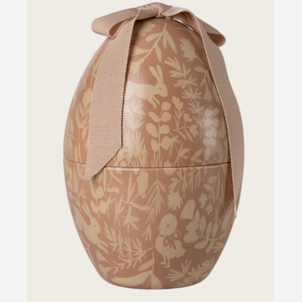 Maileg - P�ske�g m. sl�jfe og p�skeprint Rose Metal 18x12x12cm.