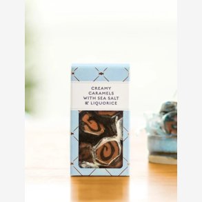 Karamel kompagniet - Fl�dekarameller m/lakrids og Sydesalt (Lille) 60g.
