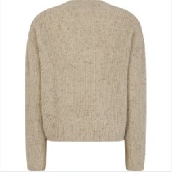 Soft Rebels - SRWest Lang�rmet Strik V-neck - M�rk Beige