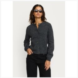 Soft Rebels - SRAllison O-hals Cardigan Strik RWS - M�rkegr� Meleret