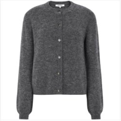 Soft Rebels - SRAllison O-hals Cardigan Strik RWS - M�rkegr� Meleret