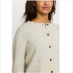 Soft Rebels - SRAllison O-hals Cardigan Strik RWS - Lysegr� Meleret
