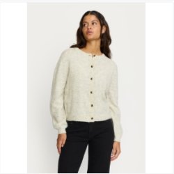 Soft Rebels - SRAllison O-hals Cardigan Strik RWS - Lysegr� Meleret