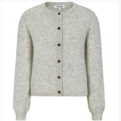 Soft Rebels - SRAllison O-hals Cardigan Strik RWS - Lysegr� Meleret