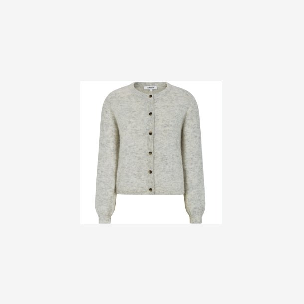 Soft Rebels - SRAllison O-hals Cardigan Strik RWS - Lysegr� Meleret
