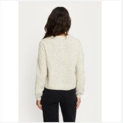 Soft Rebels - SRAllison O-hals Cardigan Strik RWS - Lysegr� Meleret