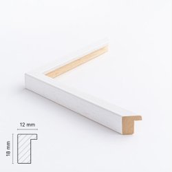 By ADJ - Fotoramme i hvid malet massiv tr� 12 mm. 15x21 cm. 