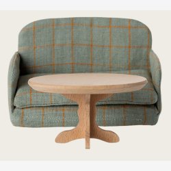 Maileg - Ovalt tr�sofabord t. dukkehus