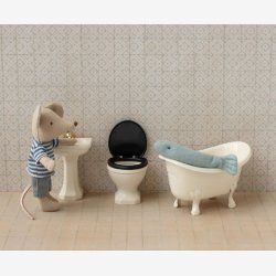 Maileg - Toilet t. dukkehus, R�hvid