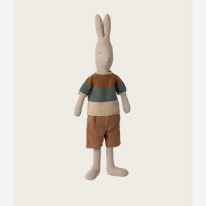 Maileg - Kanin m. Strikbluse og shorts H:62 cm.