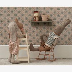 Maileg - Baby kanin, lyser�d m. prikker H:11 cm.