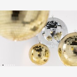 J-Line - Diskokugle/Spejlkugle Slv : 40 cm. 