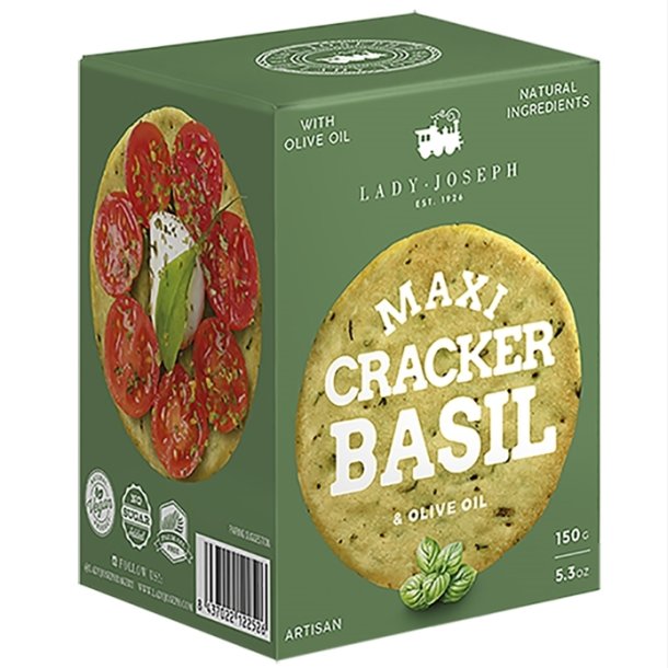 Maxi Cracker - basilikum 150 g.