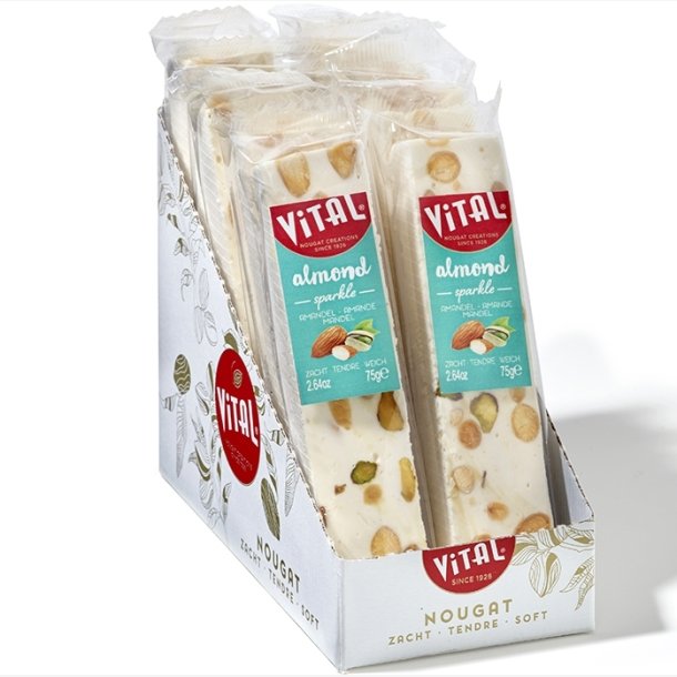 Nougat-bar m/mandel 75 g. 