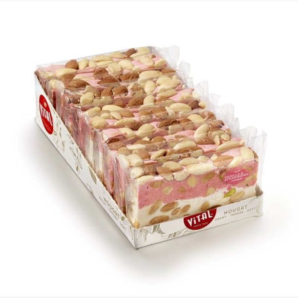 Nougat slice - Strawberry 100 g. 