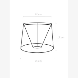 Lampesk�rm Rund Sofia Pliss� Offwhite 25 cm. 