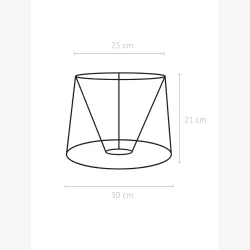 Lampesk�rm Rund Sofia H�r Offwhite 30 cm. 