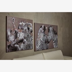 Speedtsberg - Lei billede/maleri Zebra Sort/Hvid 120 x 80cm