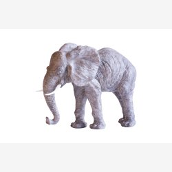 Speedtsberg - Elefant figur m/trstruktur Poly H: 26 L: 33 cm.