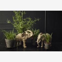 Speedtsberg - Elefant figur m/trstruktur Poly H: 31 L: 38 cm.