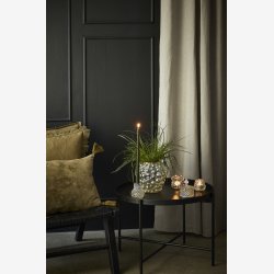 Speedtsberg - fyrfadsstage/Lysestage m/bobler &amp; marmor effekt H: 8,5 D: 8 cm. Glas