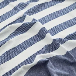 Madam Stoltz Hammam hndklde stribet bl/hvid 100x180 cm. 