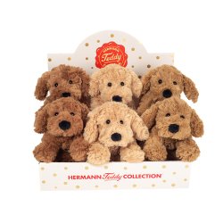 Teddy Hermann - Hund liggende 20 cm. flere farver