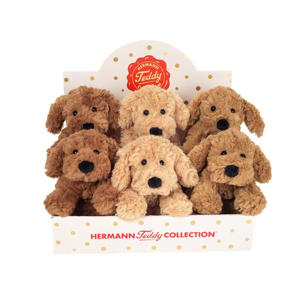 Teddy Hermann - Hund liggende 20 cm. flere farver
