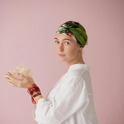 Jim Lyngvild - Silketrklde Flower Garden 90x90cm. 